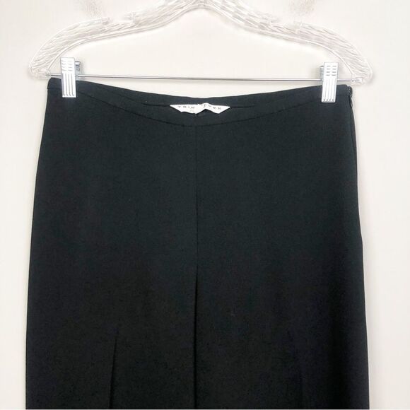 TRINA TURK | Solid Black Wide Leg Dress Pants Side Zipper Women’s Size 4 - Picture 7 of 8